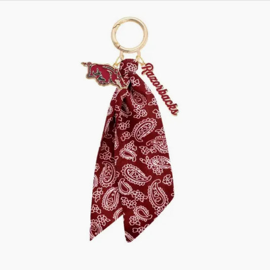 Razorbacks Bandana Bag Charm