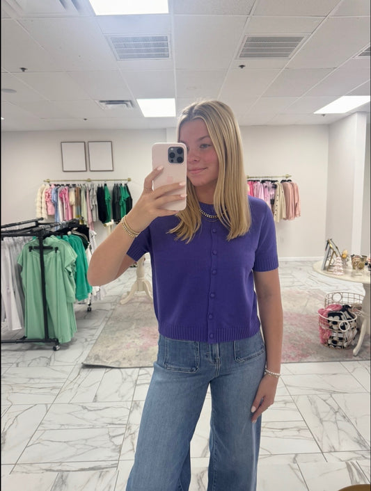 Iris Purple Sweater Top