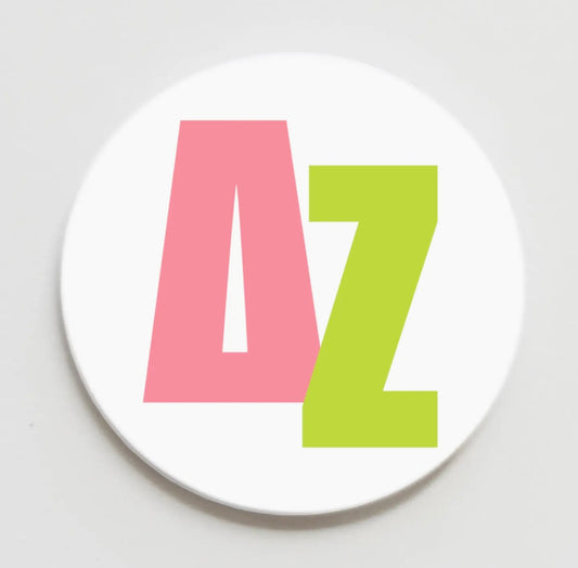 Delta Zeta Block Letter Button