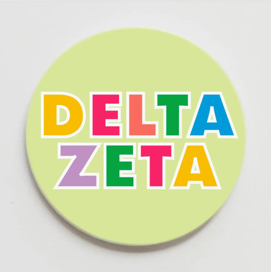 Delta Zeta Color Me Greek Button