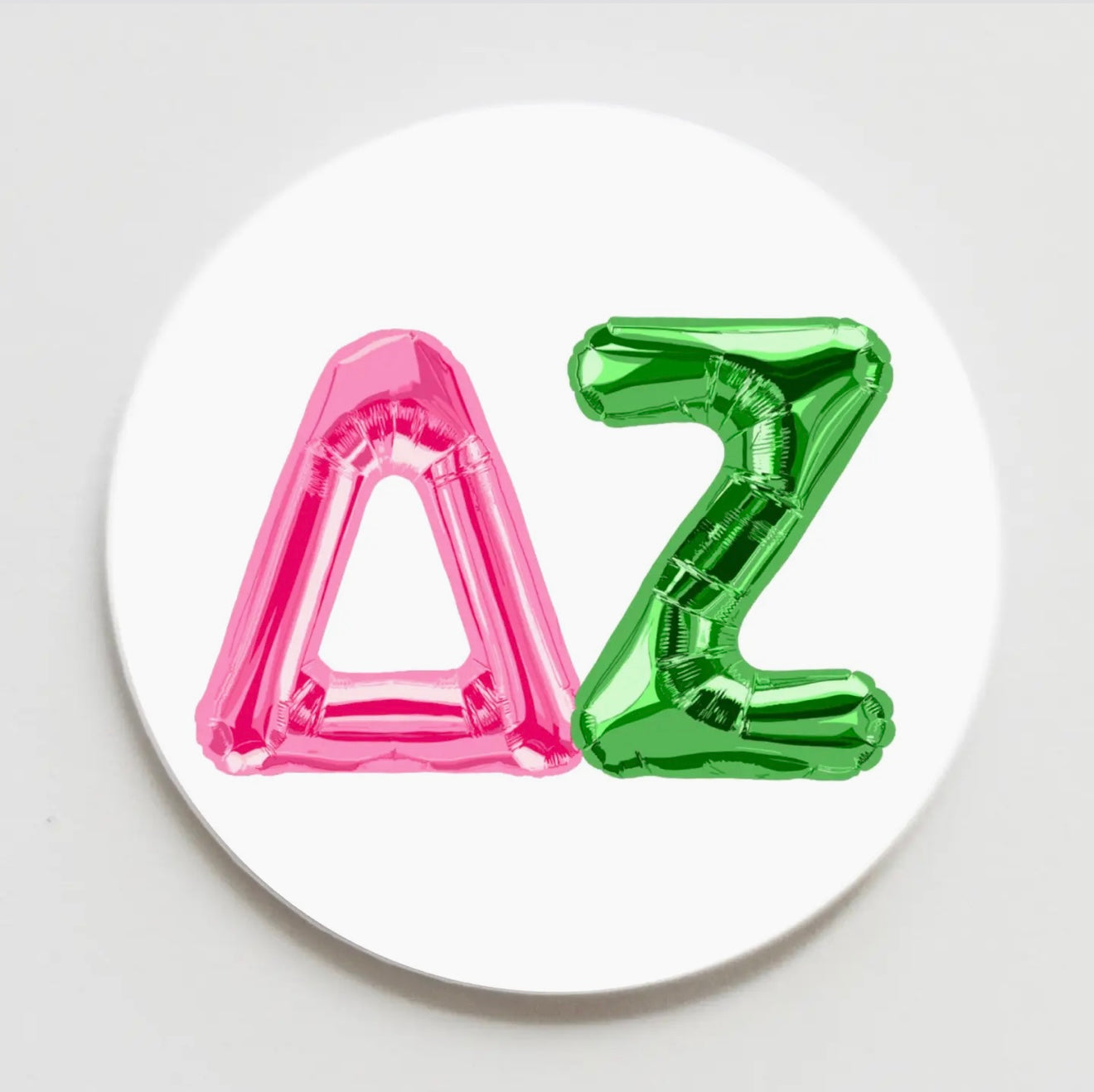 Delta Zeta Greek Balloon Button
