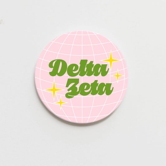 Delta Zeta Greek Disco Button