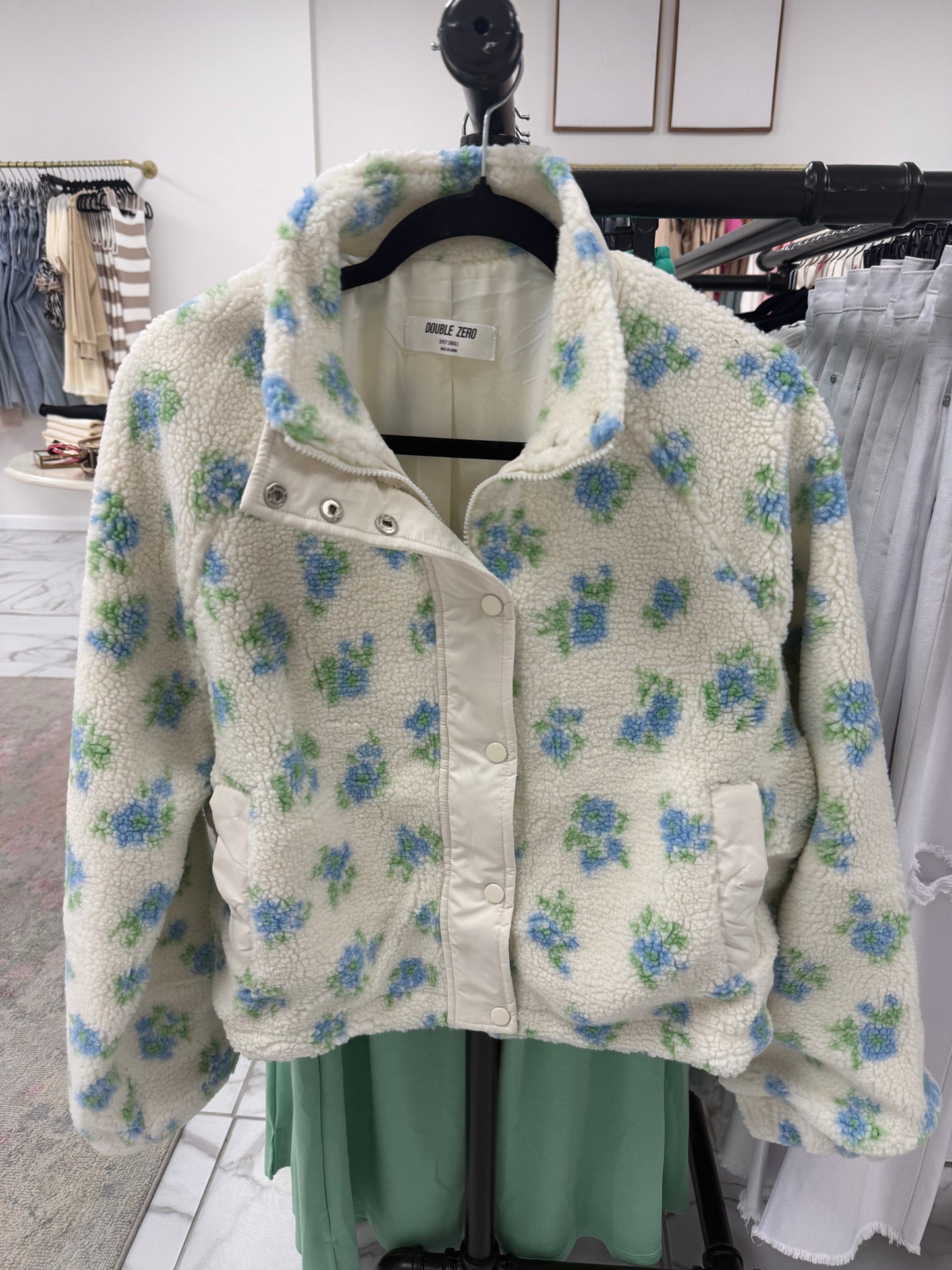 Blue Floral Coat