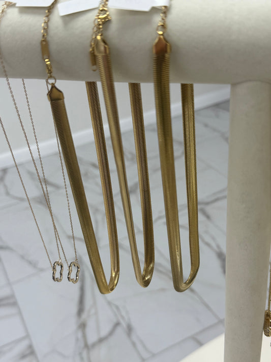 Daphne Gold Snake Chain Necklace