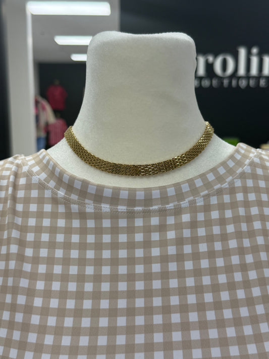 Gold Mesh Chain Choker