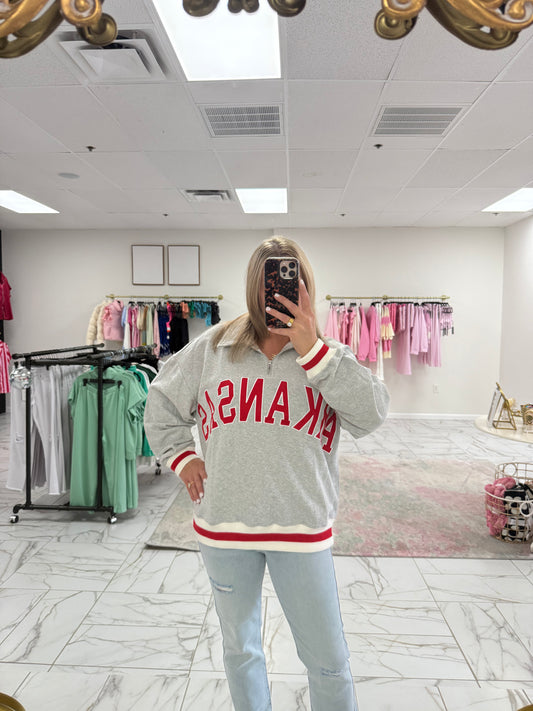 Arkansas Stripe Elastic Banded Detail Pullover