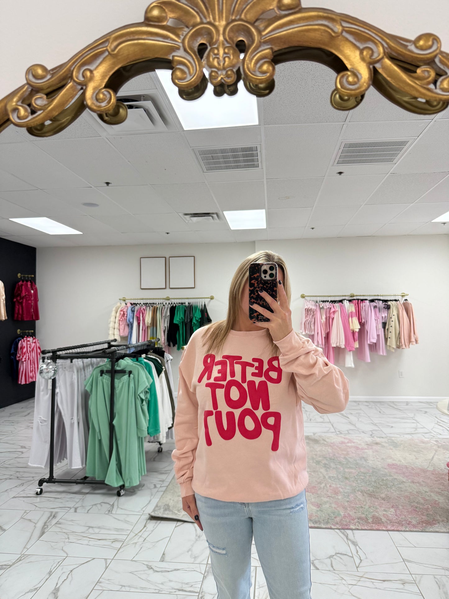 Better Not Pout Puff Sweatshirt