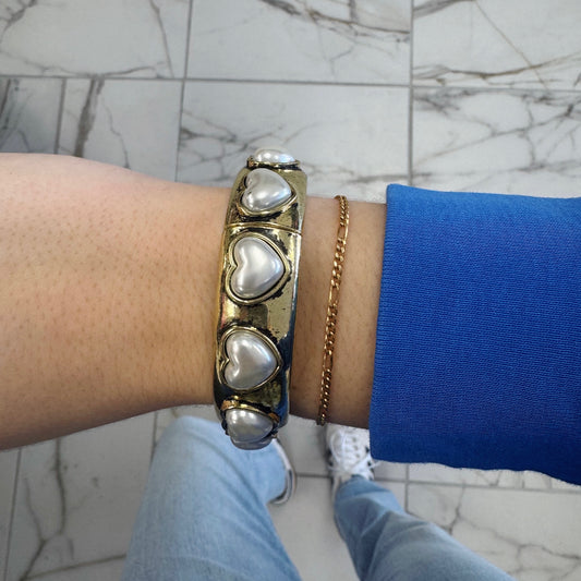 Pearl Heart Bangle