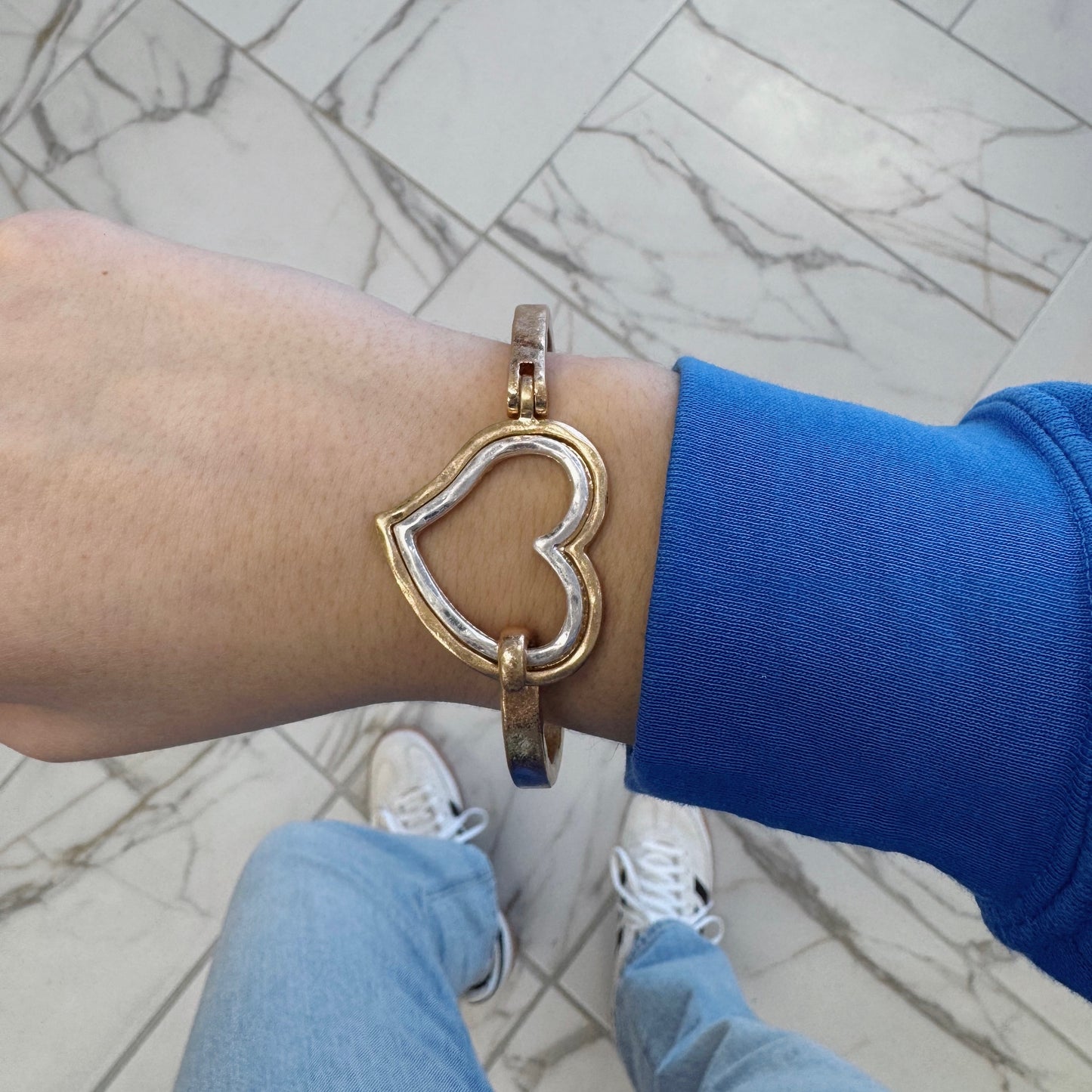Metal Heart Bangle