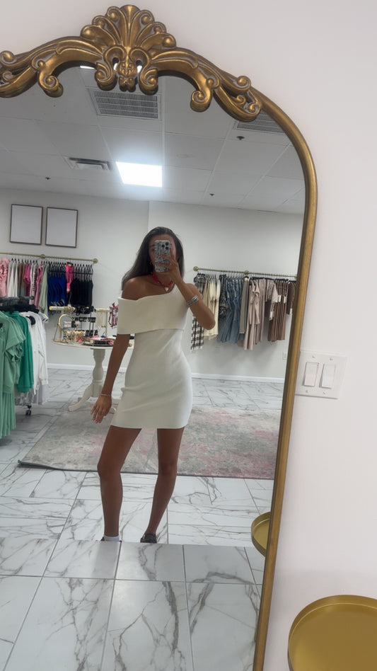 One Shoulder Sweater Dress
