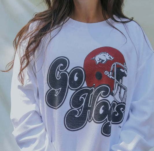 Go Hogs Helmet Sweatshirt