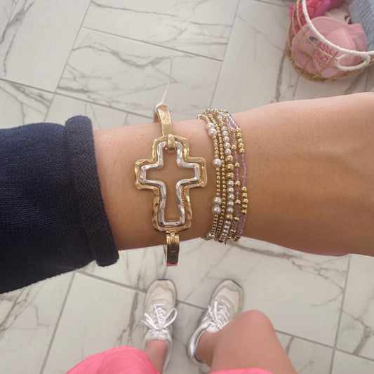 Metal Cross Bangle