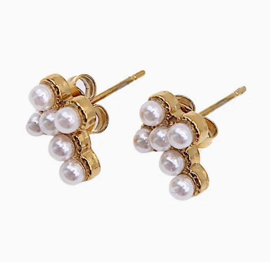 Hope Pearl Cross Stud