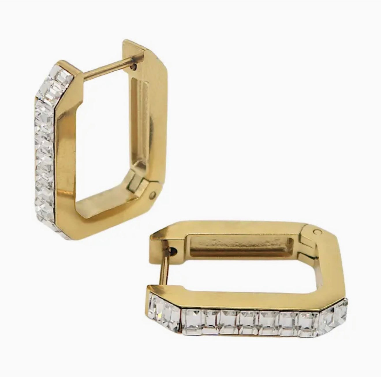 Taylor Pave Oval Hoop