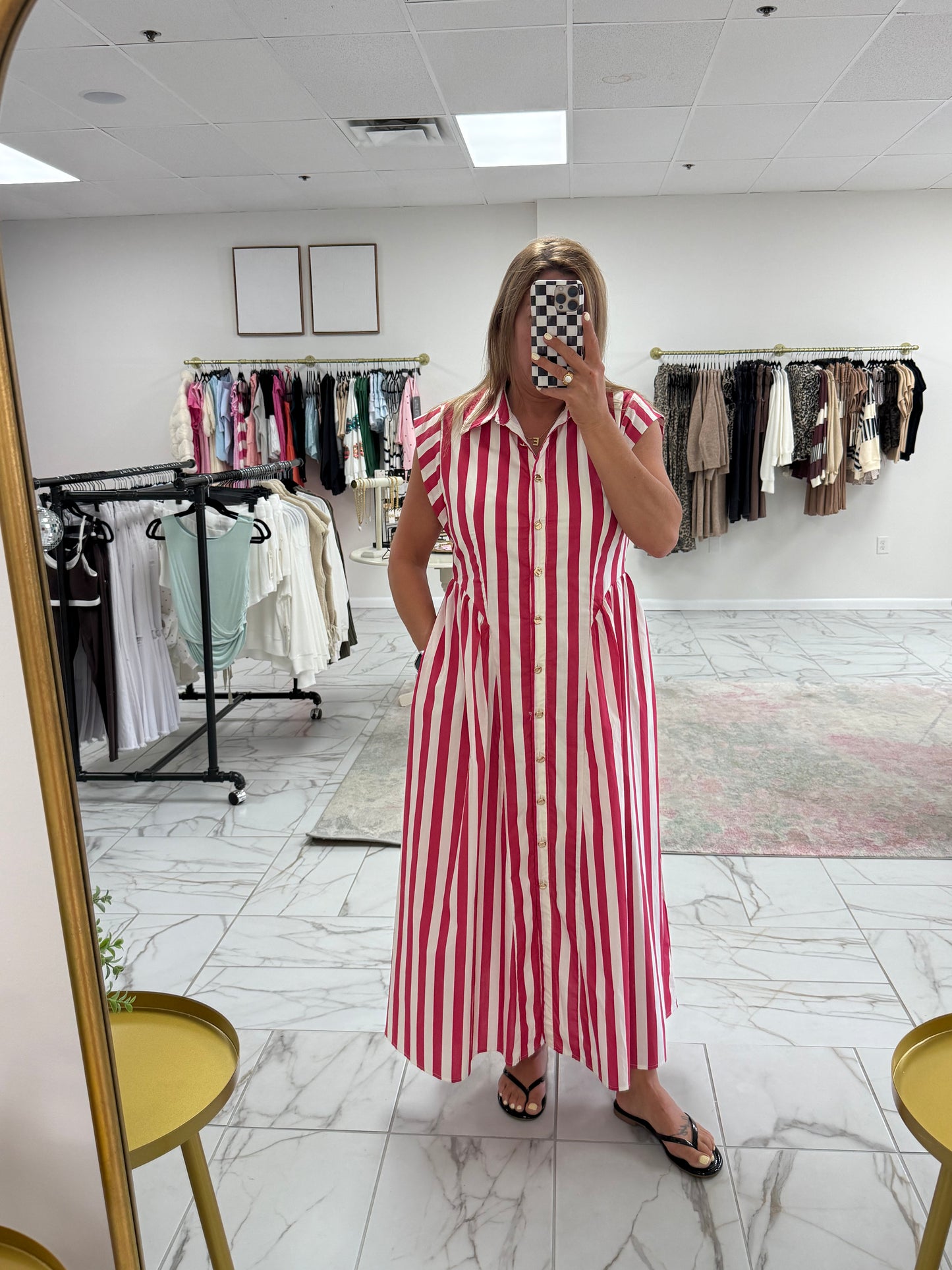Red Stripe Dress