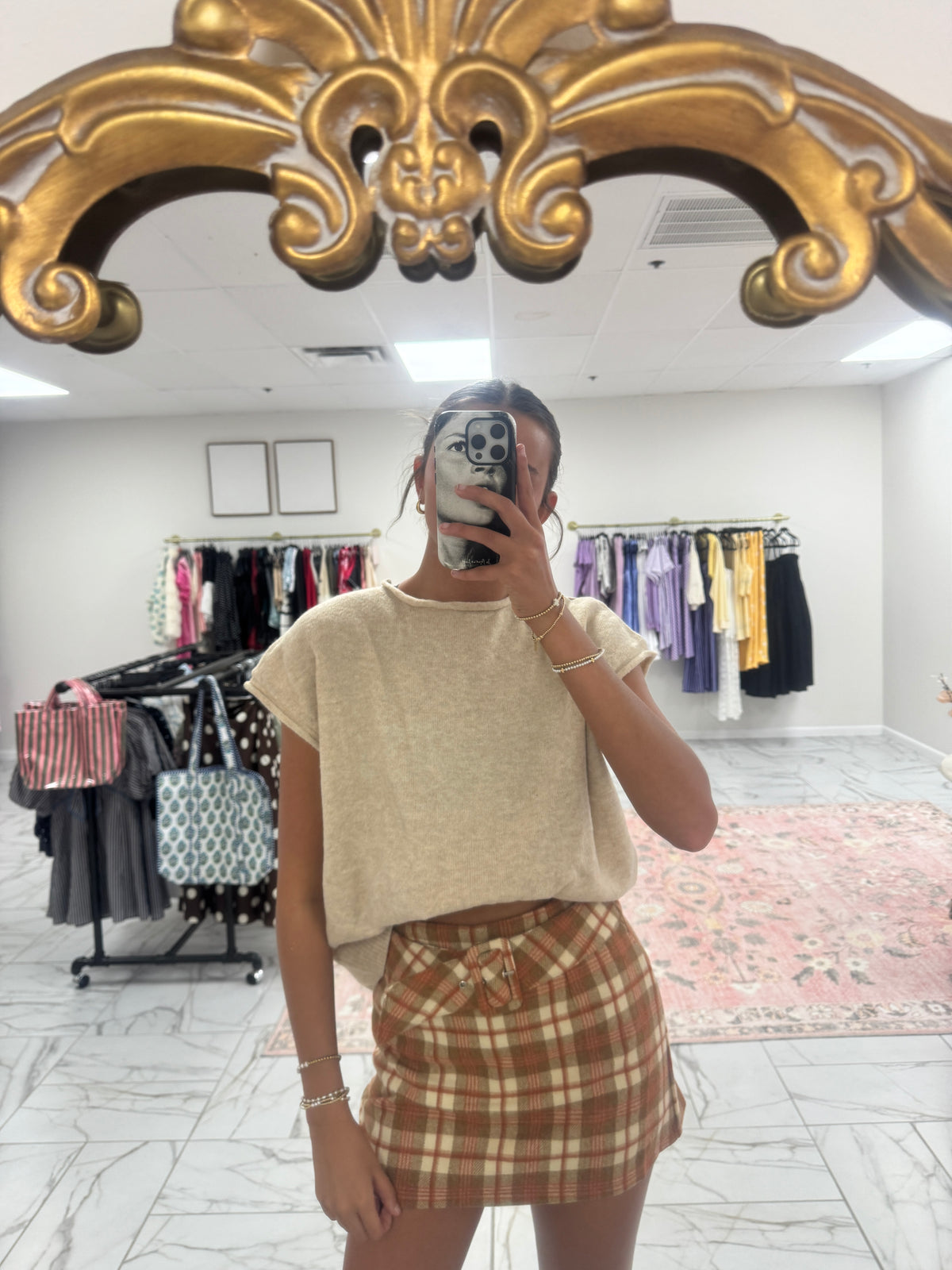 Plaid Mini Skort