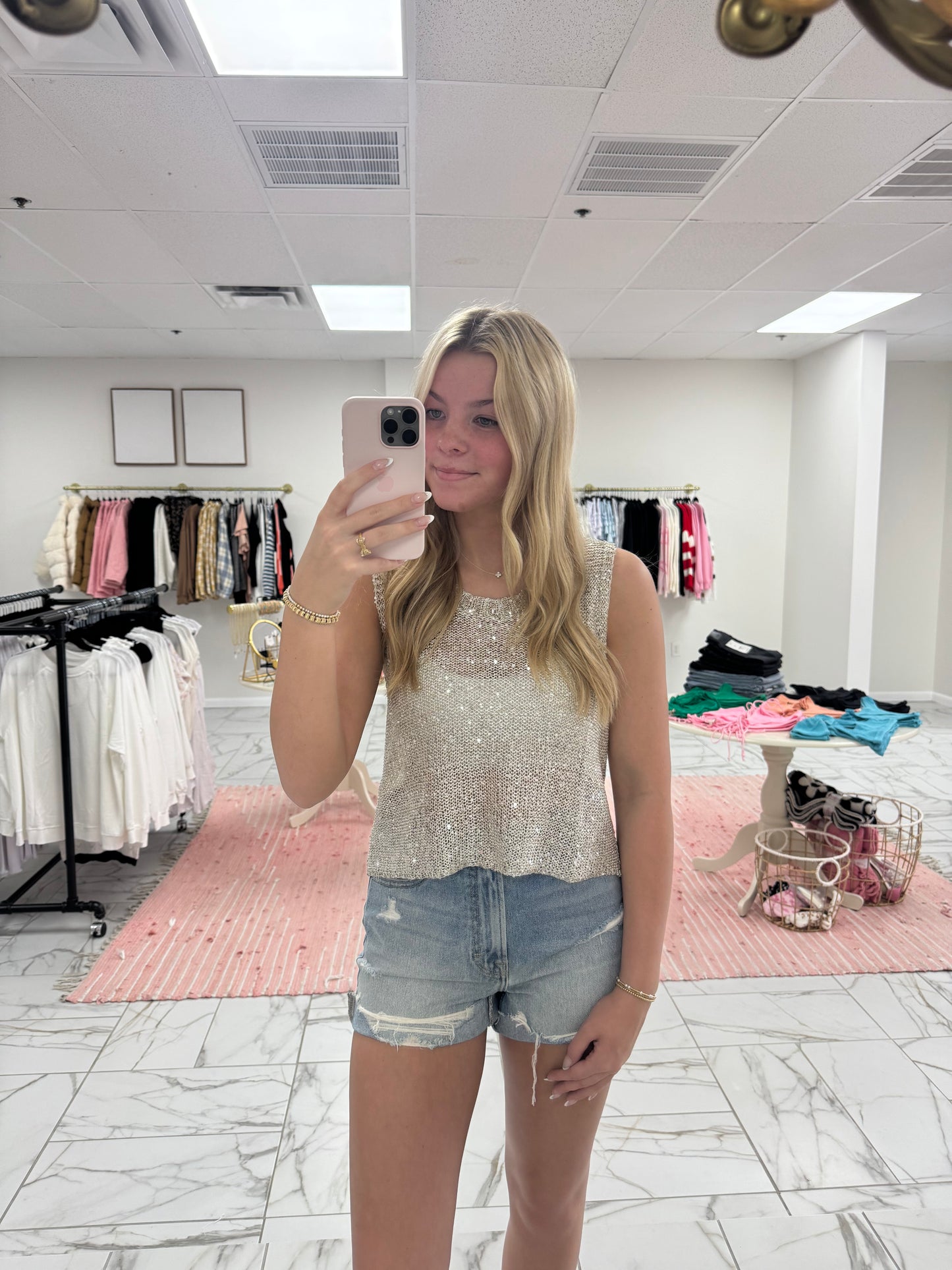 Sheer Sparkle Top