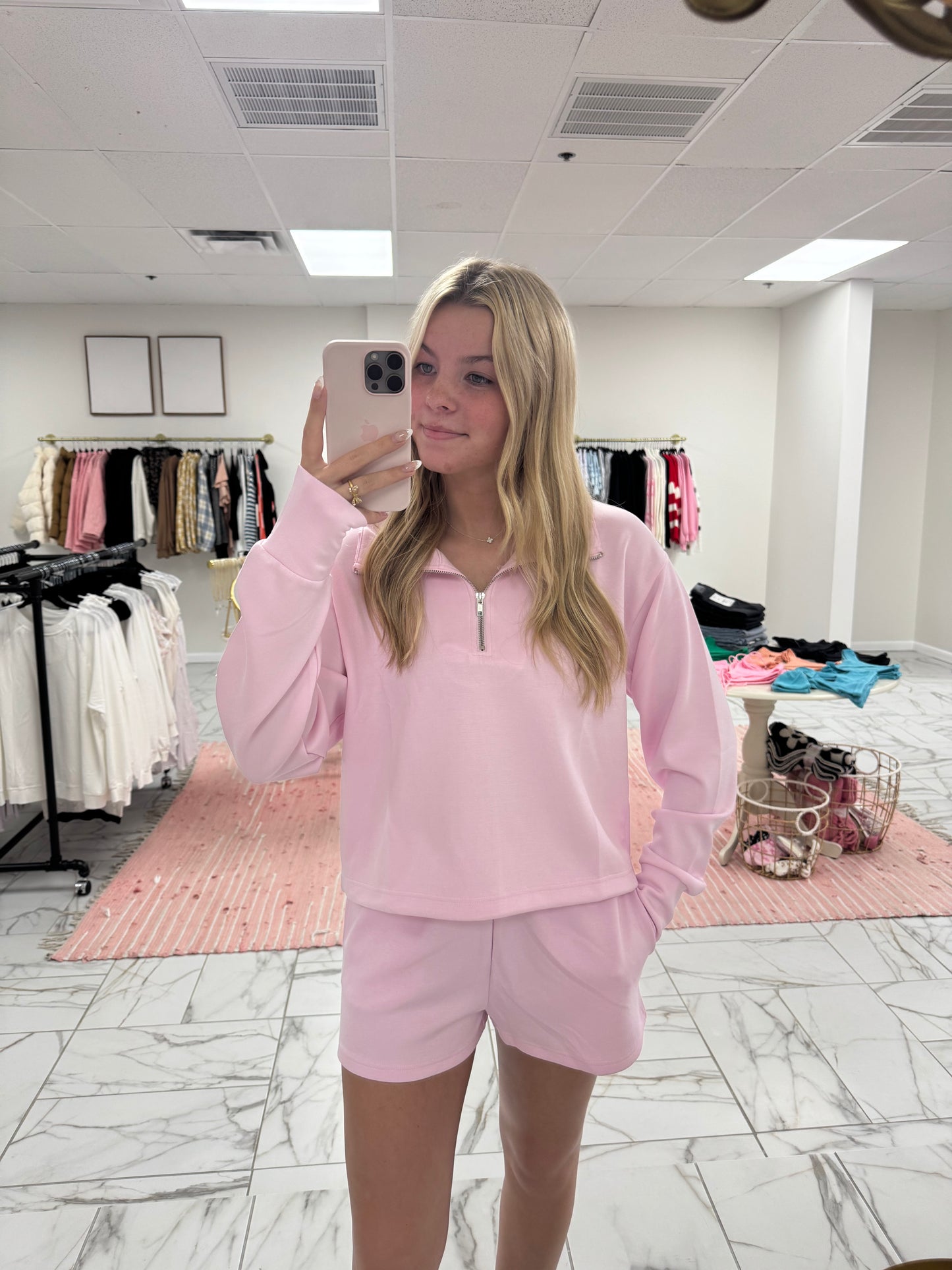 Vintage Havana Pink Quarter Zip