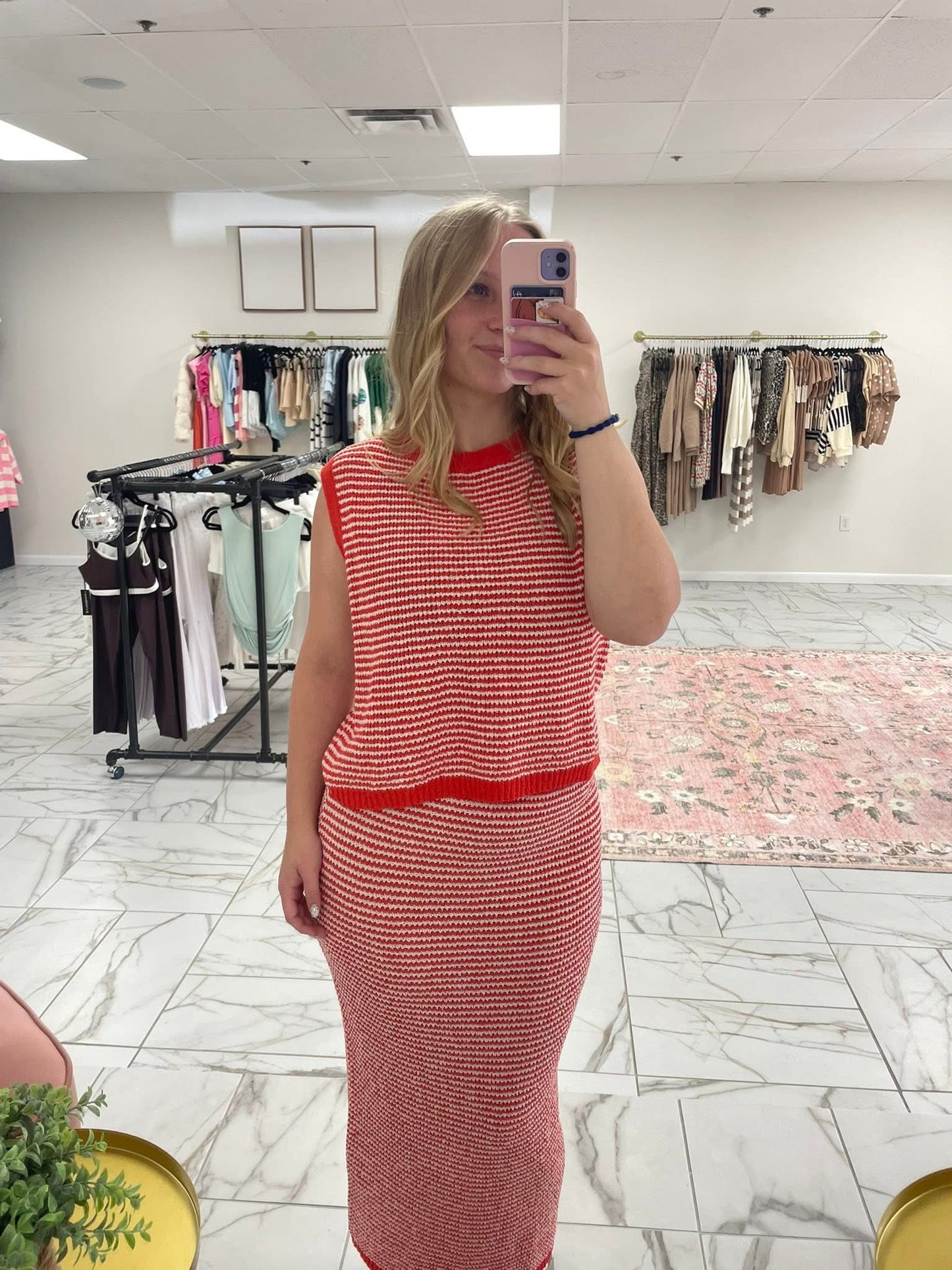 Red Striped Set