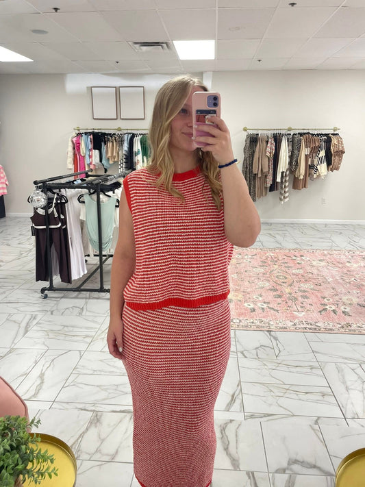 Red Striped Set