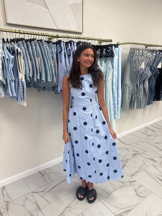 Blue Polka Dot Dress