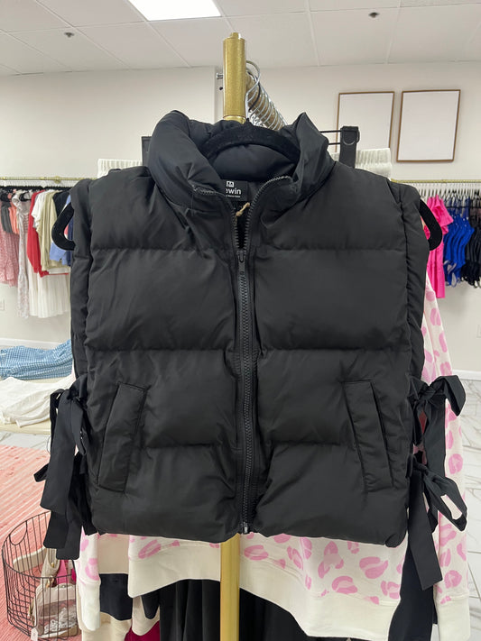 Puffer Vest with Bows