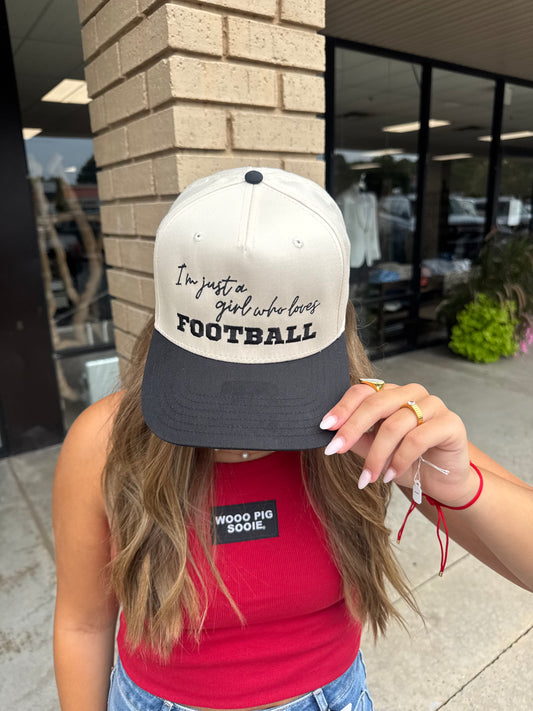 A Girl Who Loves Football Hat