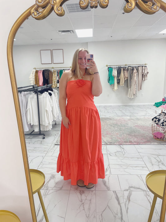 Orange Red Dress